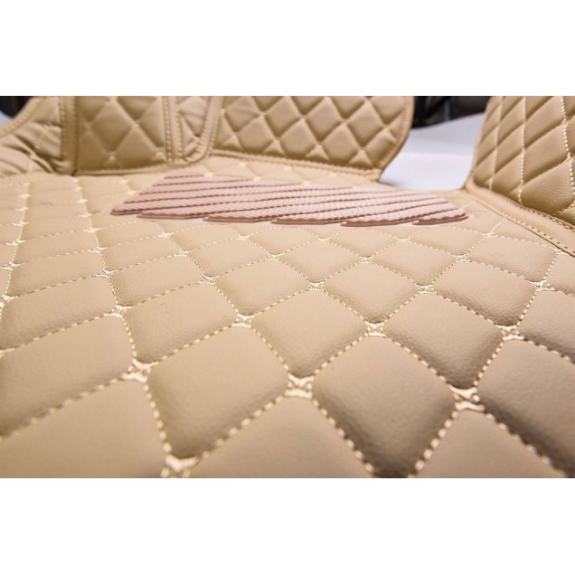 Custom Beige Luxury Leather Diamond Car Floor Mats Canada Custom Beige Luxury Leather Diamond Car Floor Mats Canada