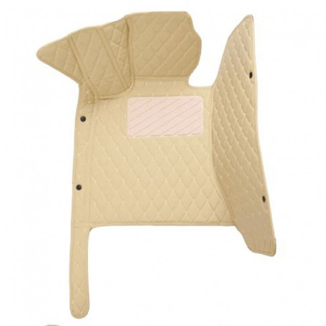Custom Beige Luxury Leather Diamond Car Floor Mats Canada Custom Beige Luxury Leather Diamond Car Floor Mats Canada