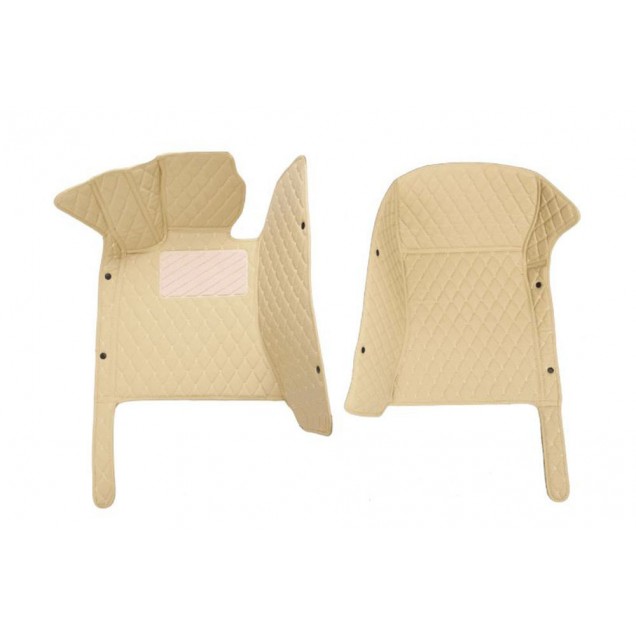 Custom Beige Luxury Leather Diamond Car Floor Mats Canada Custom Beige Luxury Leather Diamond Car Floor Mats Canada