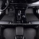 Custom Black and Beige Stitching Luxury Leather Diamond Car Floor Mats Canada Custom Black and Beige Stitching Luxury Leather Diamond Car Floor Mats Canada