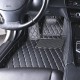Custom Black and Beige Stitching Luxury Leather Diamond Car Floor Mats Canada Custom Black and Beige Stitching Luxury Leather Diamond Car Floor Mats Canada