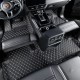 Custom Black and Beige Stitching Luxury Leather Diamond Car Floor Mats Canada Custom Black and Beige Stitching Luxury Leather Diamond Car Floor Mats Canada