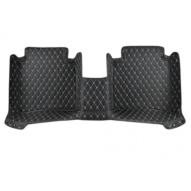 Custom Black and Beige Stitching Luxury Leather Diamond Car Floor Mats Canada Custom Black and Beige Stitching Luxury Leather Diamond Car Floor Mats Canada