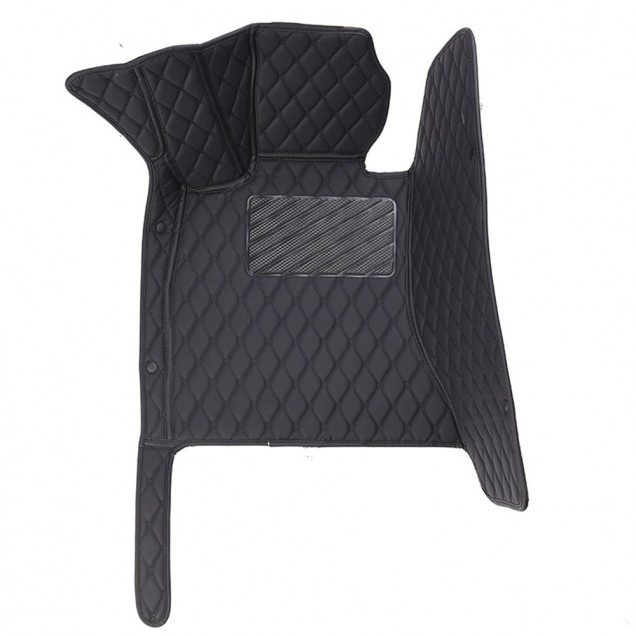 Custom Black and Black Stitching Luxury Leather Diamond Car Floor Mats Canada Custom Black and Black Stitching Luxury Leather Diamond Car Floor Mats Canada