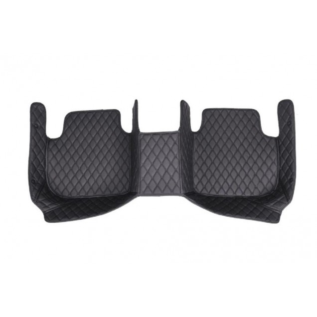 Custom Black and Black Stitching Luxury Leather Diamond Car Floor Mats Canada Custom Black and Black Stitching Luxury Leather Diamond Car Floor Mats Canada