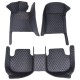 Custom Black and Blue Stitching Luxury Leather Diamond Car Floor Mats Canada Custom Black and Blue Stitching Luxury Leather Diamond Car Floor Mats Canada