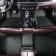 Custom Black and Green Stitching Luxury Leather Diamond Car Floor Mats Canada Custom Black and Green Stitching Luxury Leather Diamond Car Floor Mats Canada
