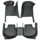 Custom Black and Green Stitching Luxury Leather Diamond Car Floor Mats Canada Custom Black and Green Stitching Luxury Leather Diamond Car Floor Mats Canada