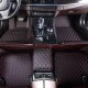 Custom Black and Red Stitching Luxury Leather Diamond Car Floor Mats Canada Custom Black and Red Stitching Luxury Leather Diamond Car Floor Mats Canada