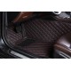 Custom Black and Red Stitching Luxury Leather Diamond Car Floor Mats Canada Custom Black and Red Stitching Luxury Leather Diamond Car Floor Mats Canada
