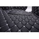 Custom Black and White Stitching Luxury Leather Diamond Car Floor Mats Canada Custom Black and White Stitching Luxury Leather Diamond Car Floor Mats Canada