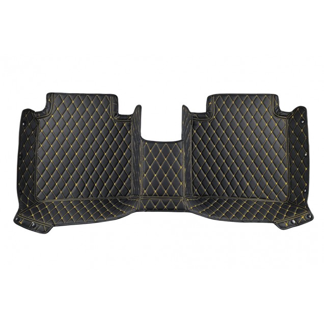 Custom Black and Yellow Stitching Luxury Leather Diamond Car Floor Mats Canada Custom Black and Yellow Stitching Luxury Leather Diamond Car Floor Mats Canada