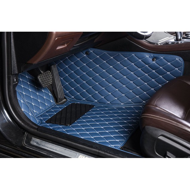 Custom Blue Luxury Leather Diamond Car Floor Mats Canada Custom Blue Luxury Leather Diamond Car Floor Mats Canada