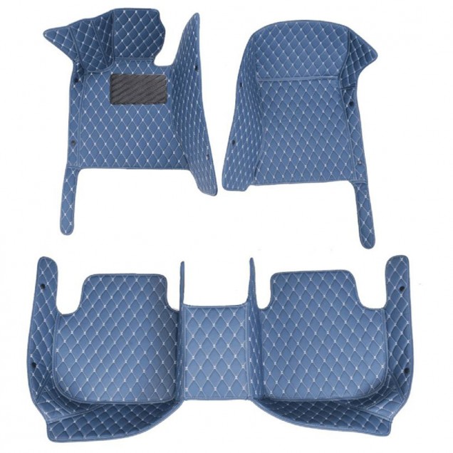 Custom Blue Luxury Leather Diamond Car Floor Mats Canada Custom Blue Luxury Leather Diamond Car Floor Mats Canada