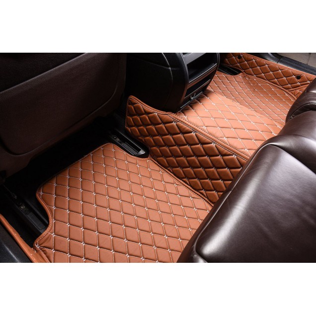 Custom Brown Luxury Leather Diamond Car Floor Mats Canada Custom Brown Luxury Leather Diamond Car Floor Mats Canada