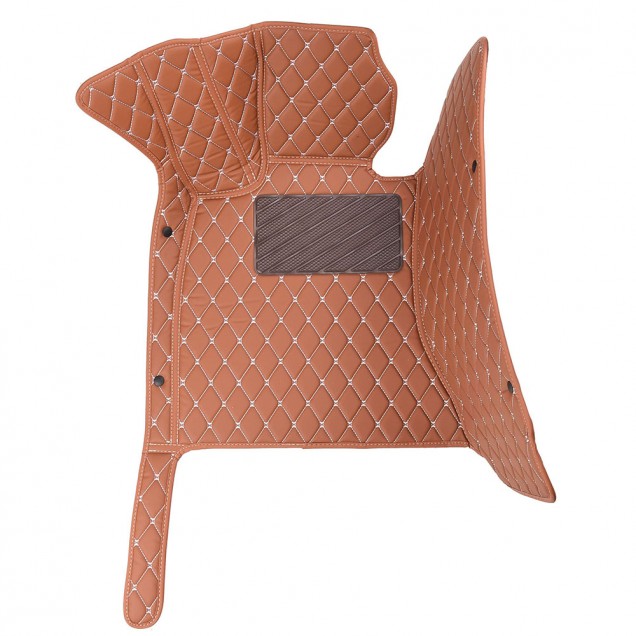 Custom Brown Luxury Leather Diamond Car Floor Mats Canada Custom Brown Luxury Leather Diamond Car Floor Mats Canada