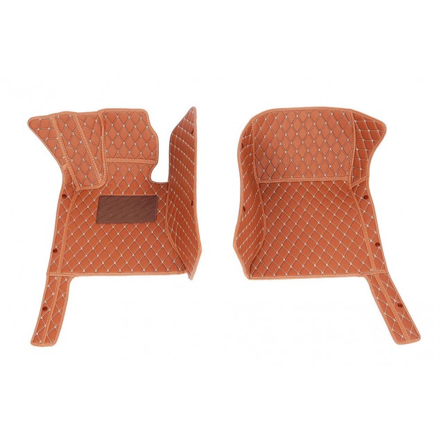 Custom Brown Luxury Leather Diamond Car Floor Mats Canada Custom Brown Luxury Leather Diamond Car Floor Mats Canada