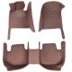 Custom Dark Brown Luxury Leather Diamond Car Floor Mats Canada Custom Dark Brown Luxury Leather Diamond Car Floor Mats Canada