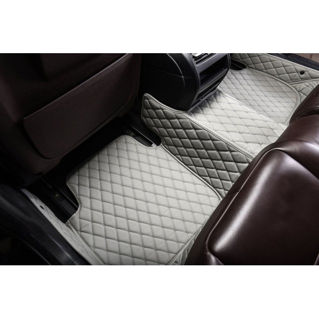 Custom Grey Luxury Leather Diamond Car Floor Mats Canada Custom Grey Luxury Leather Diamond Car Floor Mats Canada