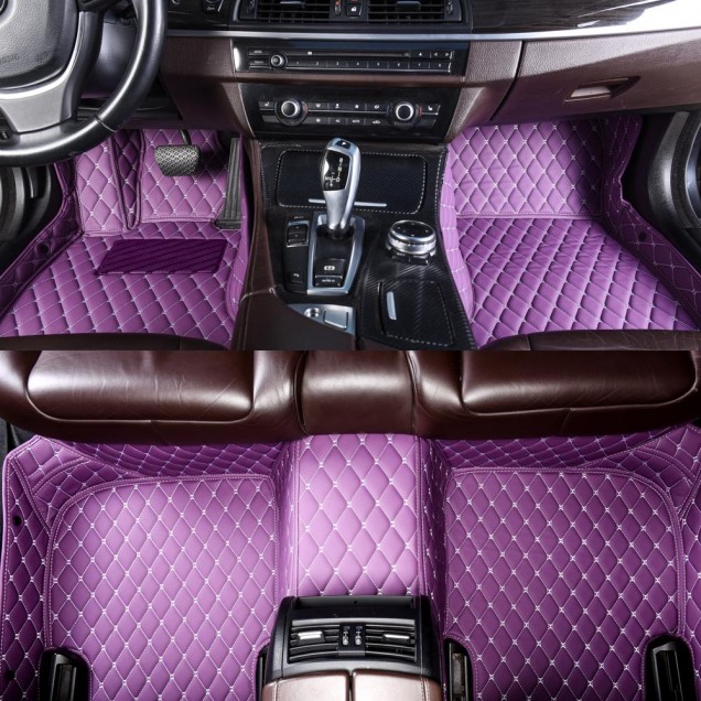 Custom Purple Luxury Leather Diamond Car Floor Mats Canada Custom Purple Luxury Leather Diamond Car Floor Mats Canada