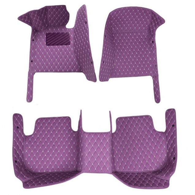 Custom Purple Luxury Leather Diamond Car Floor Mats Canada Custom Purple Luxury Leather Diamond Car Floor Mats Canada