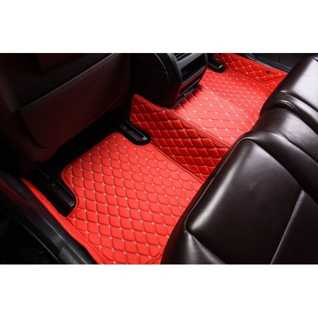 Custom Red Luxury Leather Diamond Car Floor Mats Canada Custom Red Luxury Leather Diamond Car Floor Mats Canada
