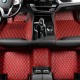 Custom Wine Red Luxury Leather Diamond Car Floor Mats Canada Custom Wine Red Luxury Leather Diamond Car Floor Mats Canada