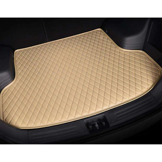 Custom Beige Luxury Leather Diamond Trunk Base Mats Canada Custom Beige Luxury Leather Diamond Trunk Base Mats Canada