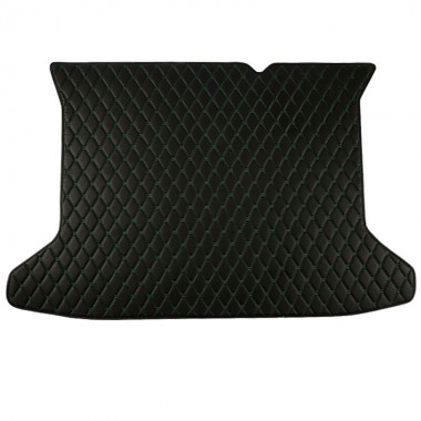 Custom Black and Green Stitching Luxury Leather Diamond Trunk Base Mats Canada