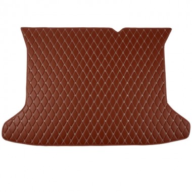 Custom Brown Luxury Leather Diamond Trunk Base Mats Canada
