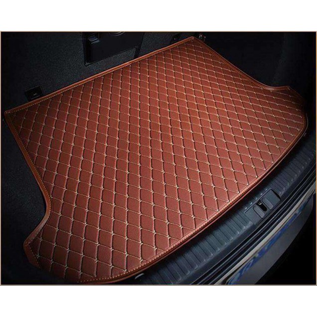 Custom Brown Luxury Leather Diamond Trunk Base Mats Canada Custom Brown Luxury Leather Diamond Trunk Base Mats Canada