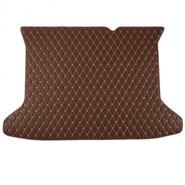 Custom Dark Brown Luxury Leather Diamond Trunk Base Mats Canada