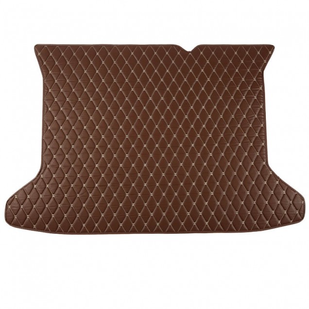 Custom Dark Brown Luxury Leather Diamond Trunk Base Mats Canada Custom Dark Brown Luxury Leather Diamond Trunk Base Mats Canada