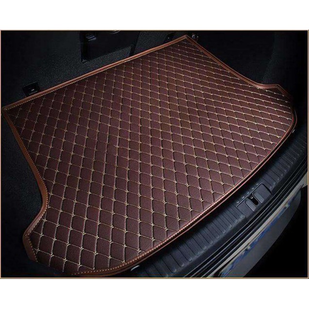 Custom Dark Brown Luxury Leather Diamond Trunk Base Mats Canada Custom Dark Brown Luxury Leather Diamond Trunk Base Mats Canada