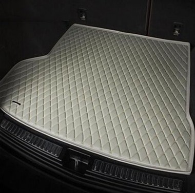 Custom Grey Luxury Leather Diamond Trunk Base Mats Canada