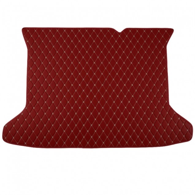 Custom Wine Red Luxury Leather Diamond Trunk Base Mats Canada Custom Wine Red Luxury Leather Diamond Trunk Base Mats Canada
