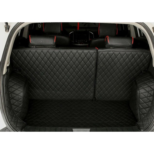 Custom Black and Black Stitching Full Cover Luxury Leather Diamond Trunk Car Floor Mats Canada Custom Black and Black Stitching Full Cover Luxury Leather Diamond Trunk Car Floor Mats Canada