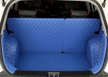 Custom Blue Full Cover Luxury Leather Diamond Trunk Car Floor Mats Canada