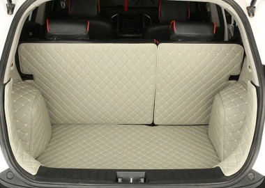 Custom Grey Full Cover Luxury Leather Diamond Trunk Car Floor Mats Canada