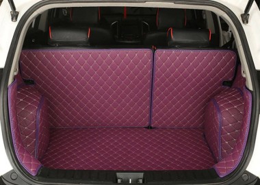 Custom Purple Full Cover Luxury Leather Diamond Trunk Car Floor Mats Canada