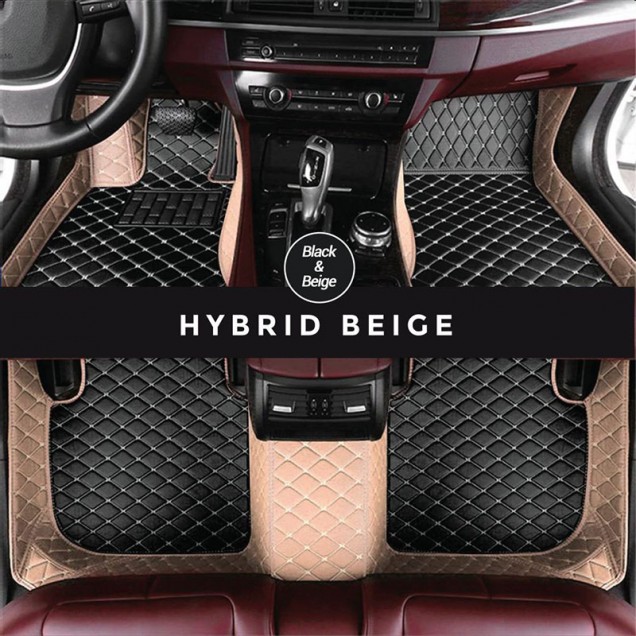 Custom Black and Beige Hybrid Mode Premium Diamond Car Floor Mats Canada Custom Black and Beige Hybrid Mode Premium Diamond Car Floor Mats Canada