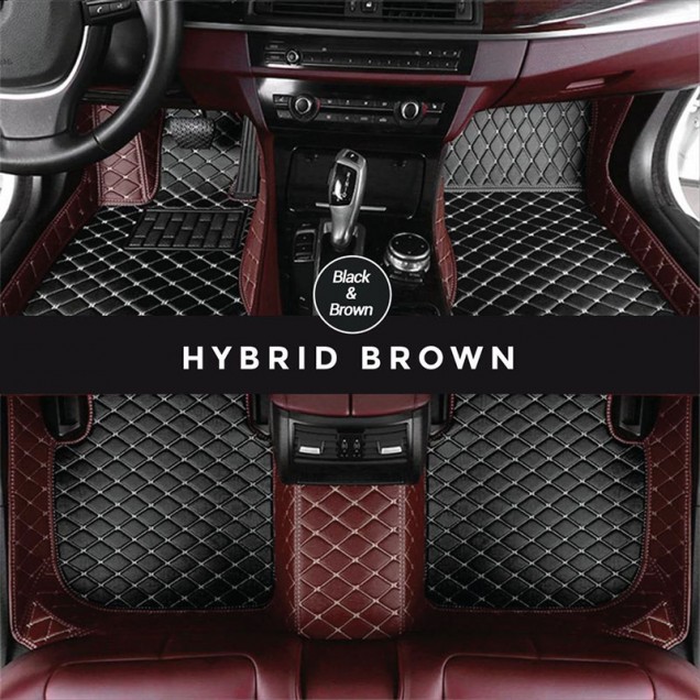 Custom Black and Brown Hybrid Mode Premium Diamond Car Floor Mats Canada Custom Black and Brown Hybrid Mode Premium Diamond Car Floor Mats Canada