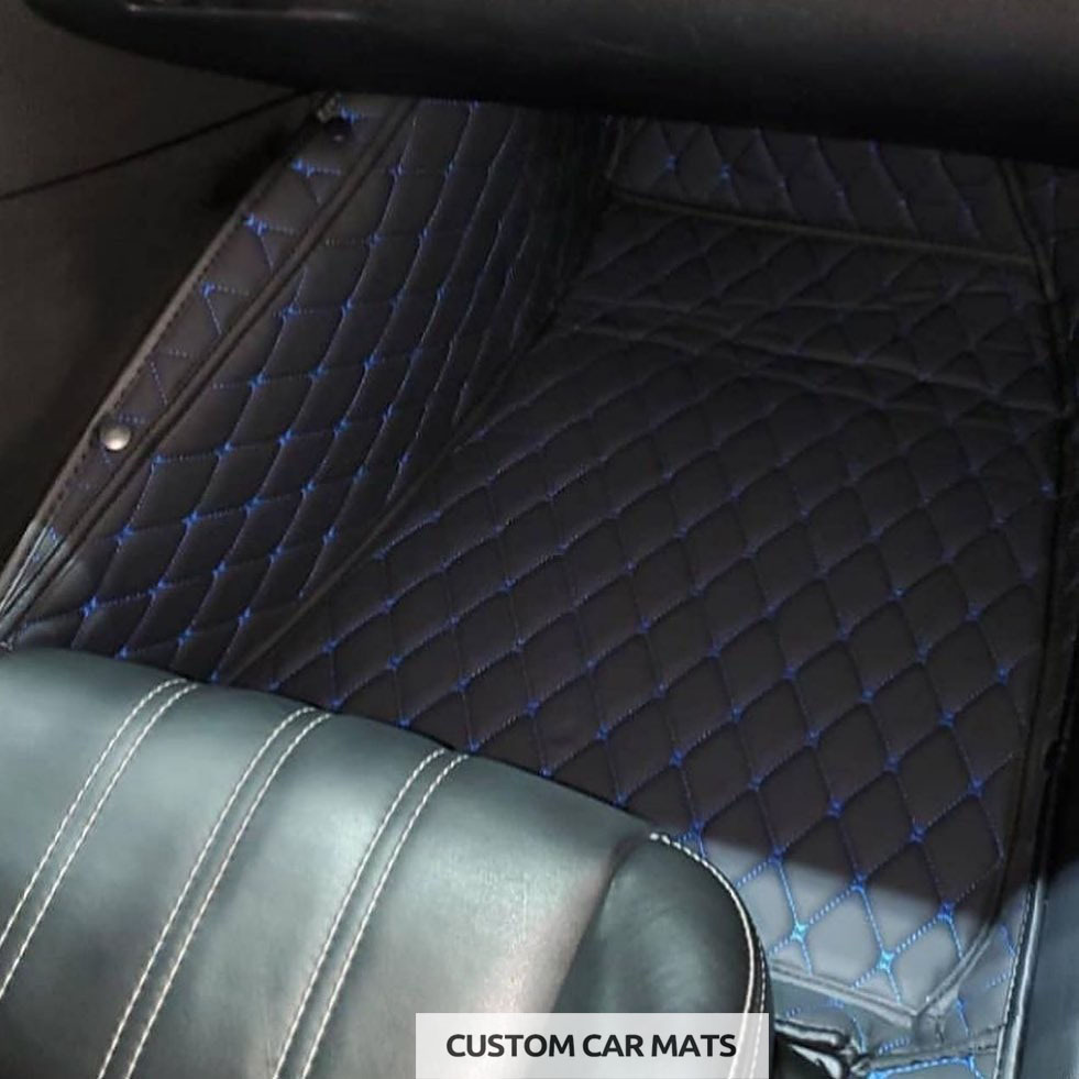 Black and white mats look great in my car. Was worried they will be hard to clean, but it's very easy. They are stain resistant, quick wipe to clean them