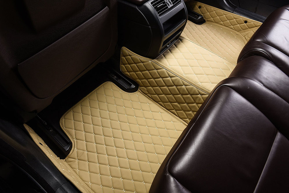 Custom Beige Custom Diamonds Car Mats Canada