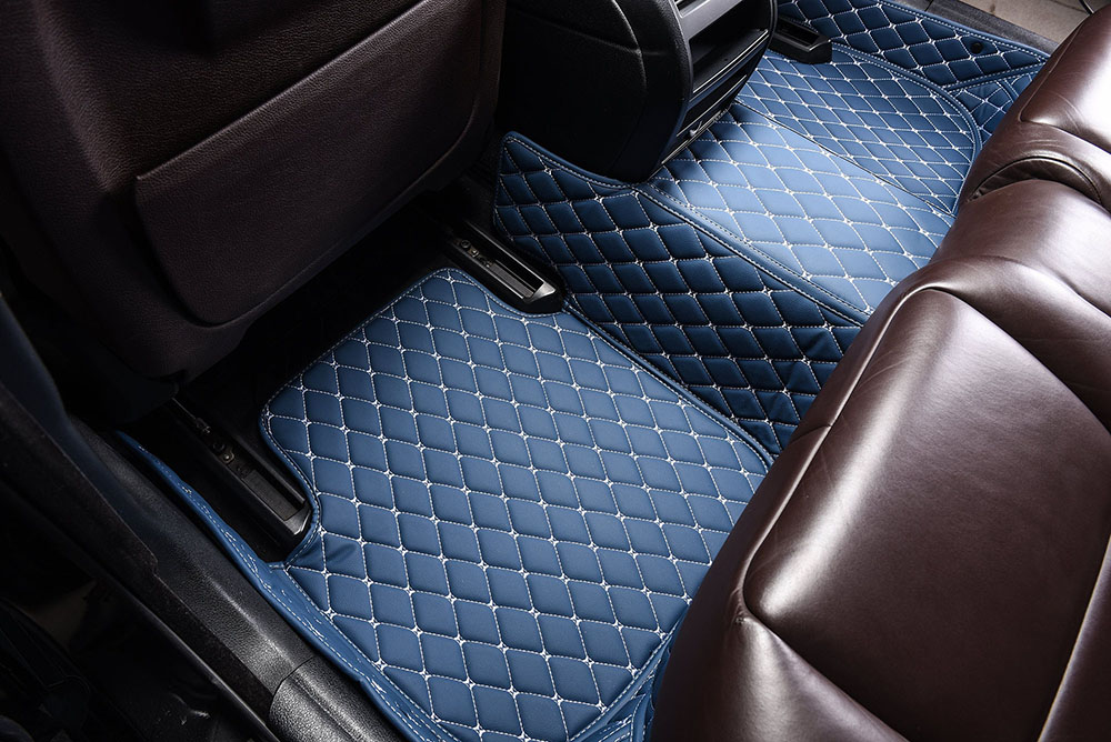 Custom Blue Custom Diamonds Car Mats Canada