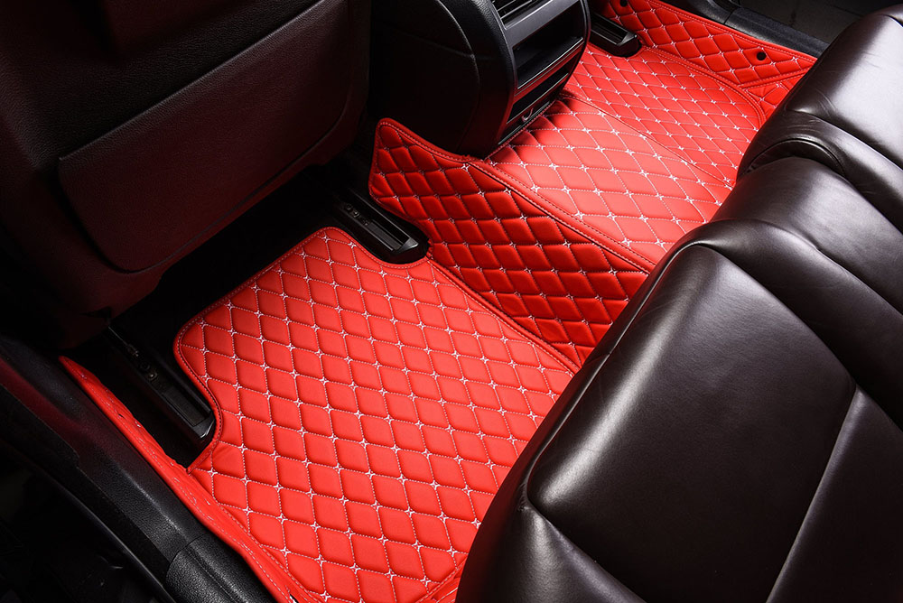 Custom Red Custom Diamonds Car Mats Canada