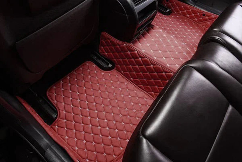 Custom Wine Red Custom Diamonds Car Mats Canada