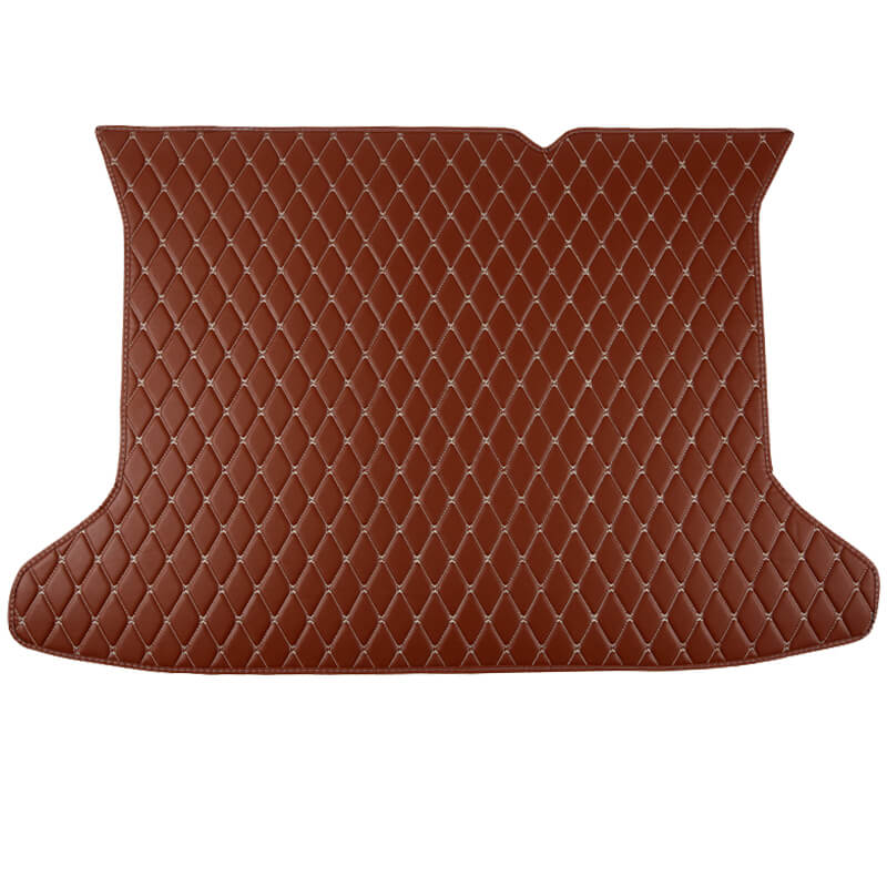 Custom Brown Luxury Leather Diamond Trunk Base Mats Canada