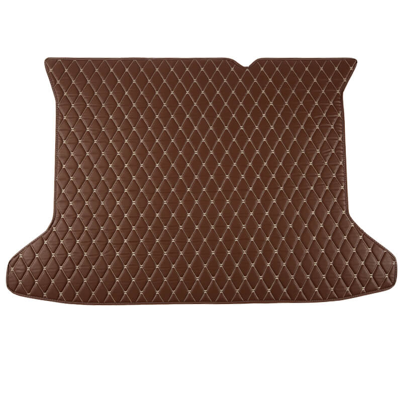 Custom Dark Brown Luxury Leather Diamond Trunk Base Mats Canada