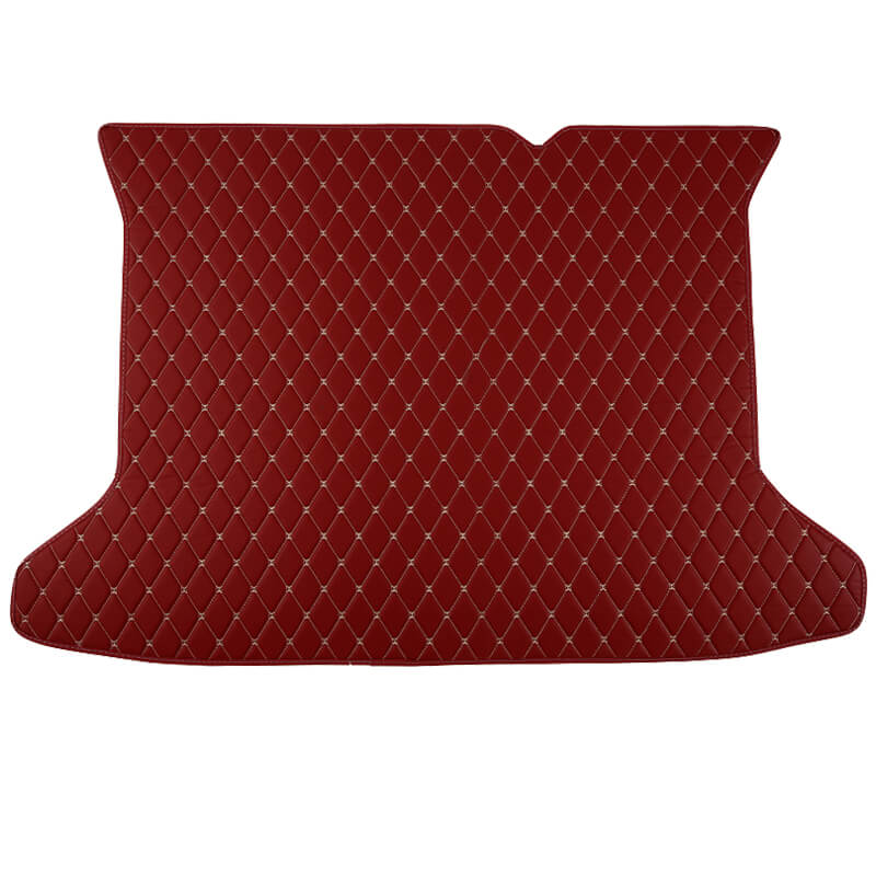 Custom Wine Red Luxury Leather Diamond Trunk Base Mats Canada